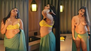 Anjali Gaud Horny Green Saree 2025 Hindi Hot Uncut Short Film