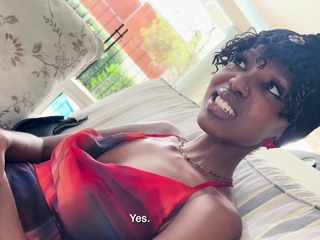 Good Girl EBONY TEEN with BIG TITS go wild