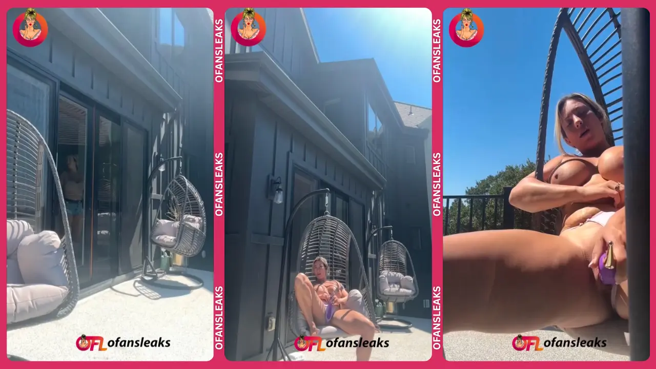 Ree Marie Dildo in Her Balcony